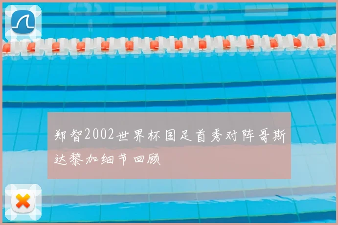 郑智2002世界杯国足首秀对阵哥斯达黎加细节回顾